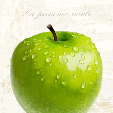 Framed La Pomme Vert Print