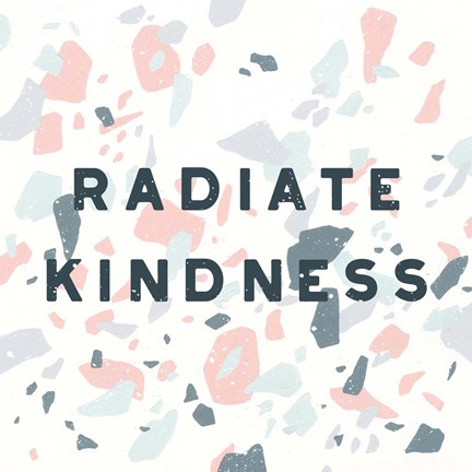 Framed Terrazzo Inspiration I Kindness Print