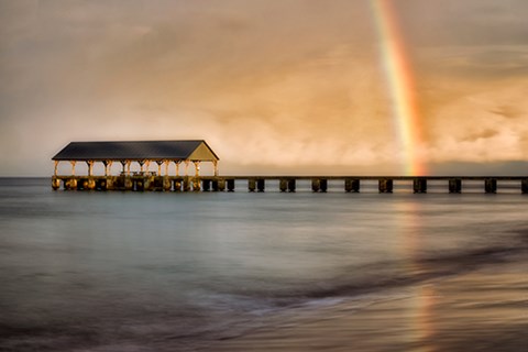 Framed Rainbow Pier II Print