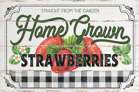 Framed Home Grown Strawberries Print