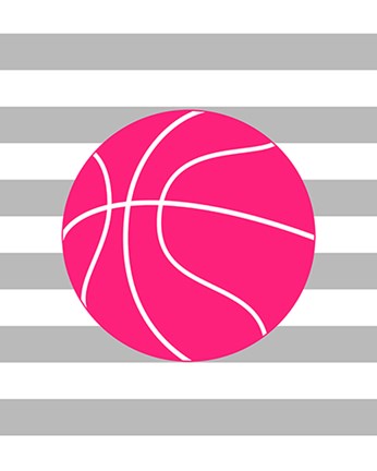 Framed Basketball Stripes Print