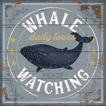 Framed Whale Watching Print