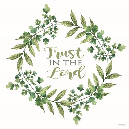 Framed Trust in the Lord Wreath Print