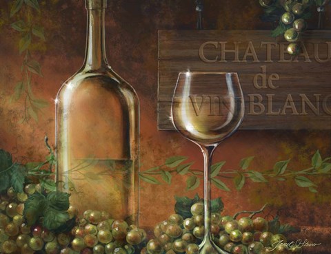 Framed Chateau de Vin Blanc Print