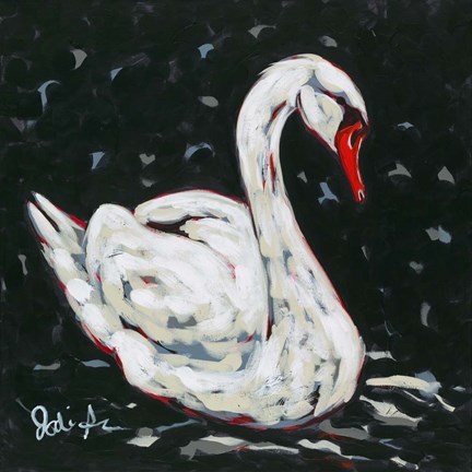 Framed White Swan Print