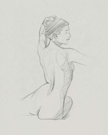 Framed Female Back Sketch II Print