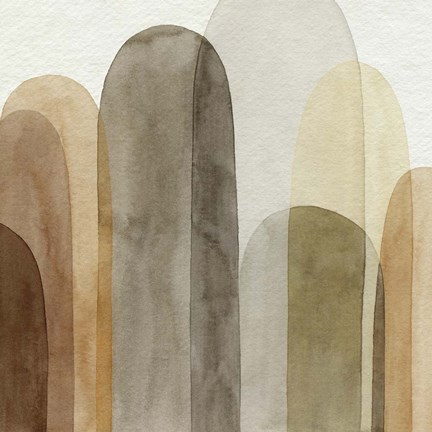 Framed Desert Watercolor Arches I Print