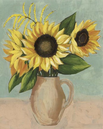 Framed Sunflower Afternoon II Print