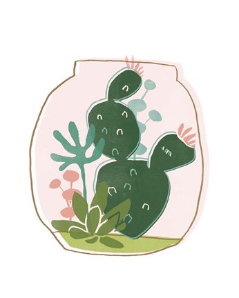 Framed Terrarium Cameo III Print