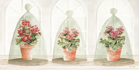 Framed Garden Cloche Trio II Print