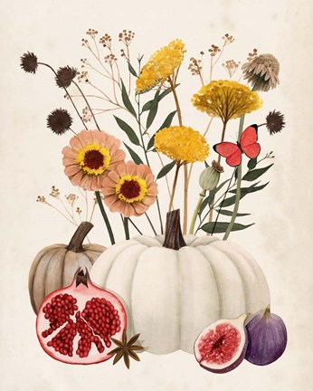 Framed Fall Botanicals I Print