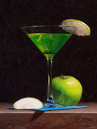 Framed Sour Apple Martini Print