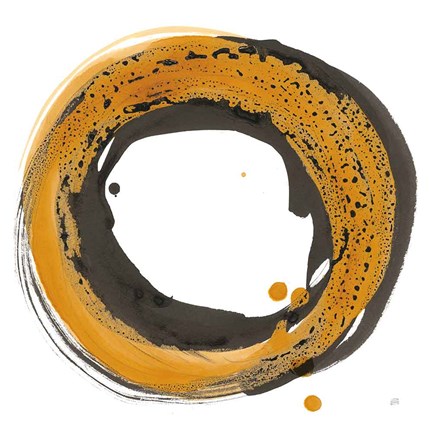 Framed Amber Enso I Print