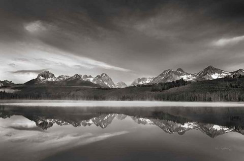 Framed Little Redfish Lake Morning II Print