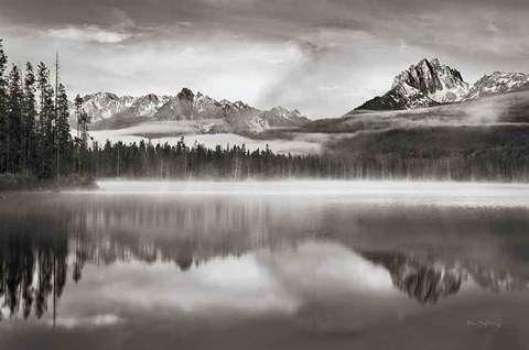 Framed Little Redfish Lake Morning I Print