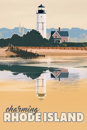 Framed Charming Rhode Island Print