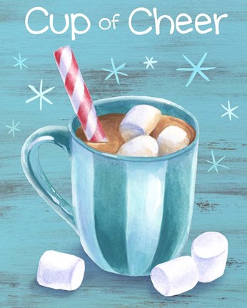 Framed Peppermint Cocoa I-Cup of Cheer Print