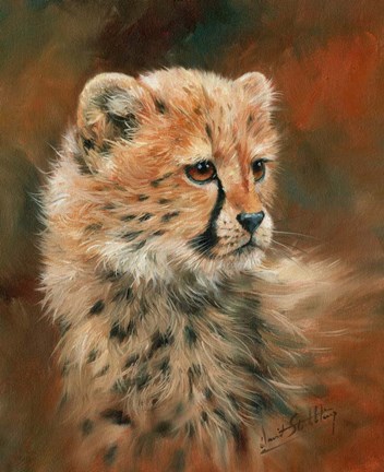 Framed Cheetah Cub Portrait Print