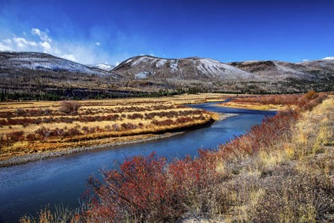 Framed Winter at the Rio Oxbow Ranch Print