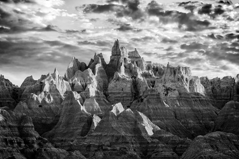 Framed Badlands Chiaroscuro Print