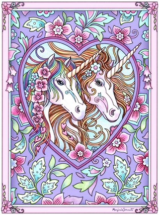 Framed I Heart Unicorns Print