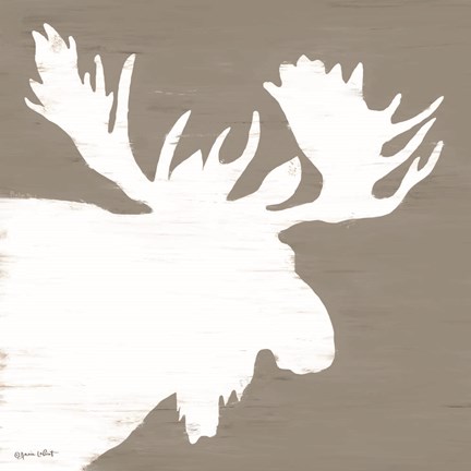 Framed Moose Silhouette Print