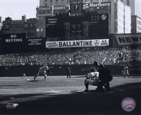 Framed Don Larsen - Perfect Game - 1st Pitch Print