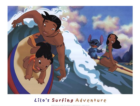 Lilo's Surfing Adventure Poster by Walt Disney at FramedArt.com