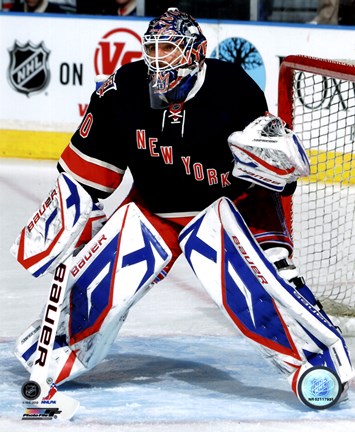 Henrik Lundqvist & Mike Richter 'Close Up Rangers Blue Jersey