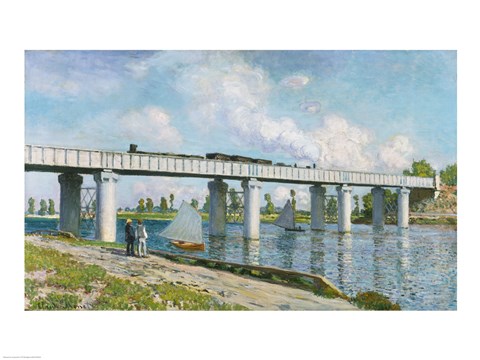 Framed Railway Bridge at Argenteuil, 1873 Print