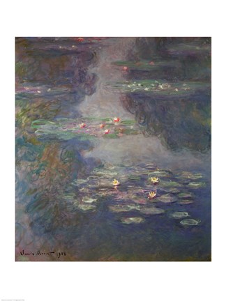 Framed Waterlilies, 1908 Print