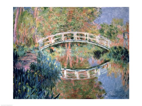 Framed Japanese Bridge, Giverny, 1892 Print