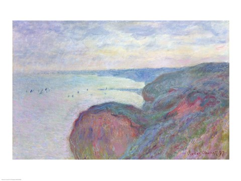 Framed Cliffs near Dieppe, 1897 Print