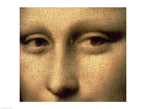 Mona Lisa, Face Detail Painting by Leonardo Da Vinci at FramedArt.com