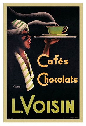 Framed L. Voisin Cafes &amp; Chocolats, 1935 Print