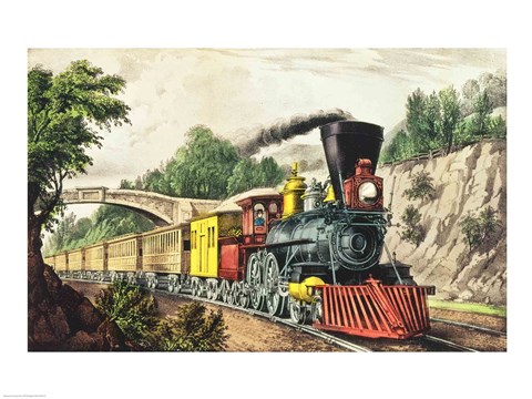 Framed Express Train Print