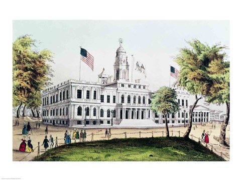 Framed City Hall, New York Print