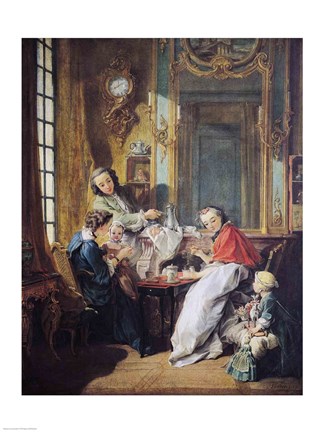 Framed Afternoon Meal, 1739 Print