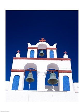 Framed Church in Santorini, Greece Print