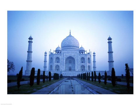 Framed Facade of the Taj Mahal, India Print