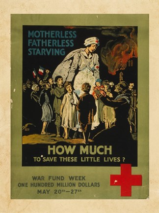 Framed How Much to Save These Lives War Fund Week Print