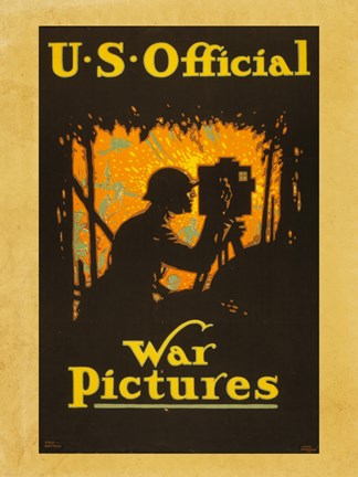 Framed U.S. Official War Pictures Print