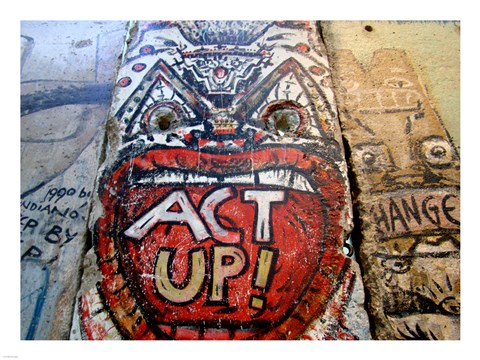 Framed Act Up - Berlin Wall Print