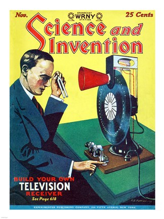 Framed Science and Invention Nov 1928 Cover Print