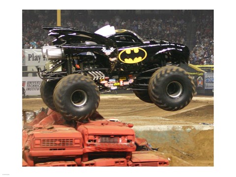 Framed Batman Monster Truck Print