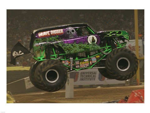 Framed Grave Digger Monster Truck Print