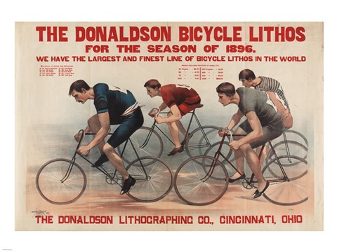 Framed Donaldson Bicycle Print