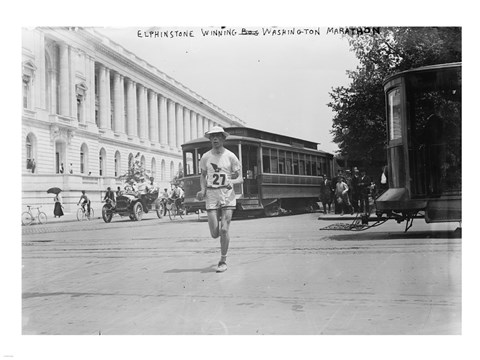 Framed Elphinstone Winning Washington Marathon Print