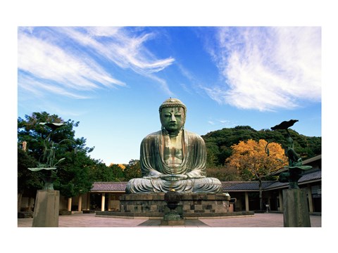 Framed Buddha, Daibutsu, Kamakura, Tokyo, Japan Print