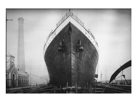 Framed Titanic at the Thompson Graving Dock Print